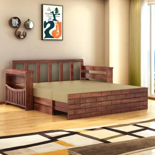 Image of MAMTA DECORATION Solid Sheesham Wood Italian Bed