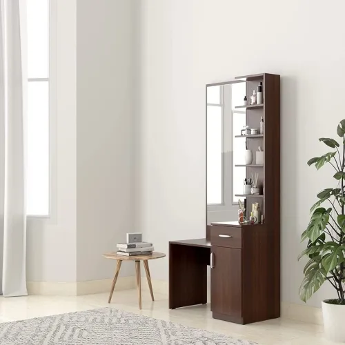 Image of Mamta DECORATION Wood Dressing Table – Mirror & Storage
