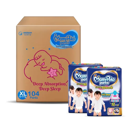 Image of MamyPoko Pants Extra Absorb Baby Diapers(104 Count)