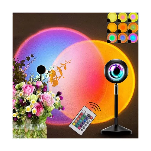 Image of Manberd Sunset Lamp Projector (16 colors, 360° rotation, remote)