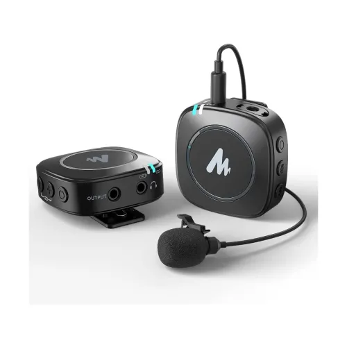 Image of MAONO WM820 Wireless Collar Mic for YouTubers Vlog, Video Recording, Interview. Compact Microphone with 6H Battery, 50m/