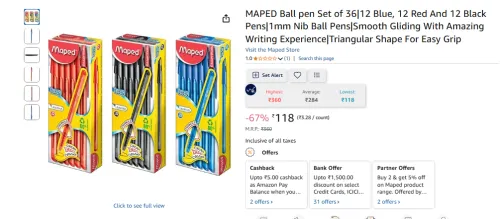 Image of MAPED Ball pen Set of 36