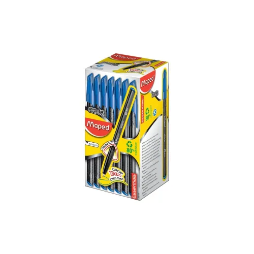 Image of MAPED Ball pen Set of 50 (Dark Blue)