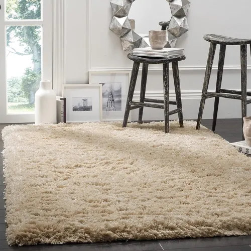 Image of MARIA CARPET Handwoven Microfibre Plane shag Carpet