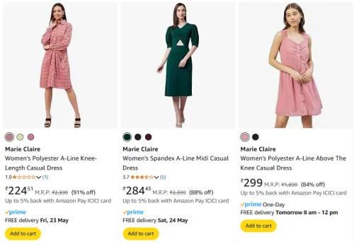 Image of Marie Claire Women's Dresses at minimum 80% Discount