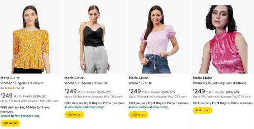 Image of Marie Claire Women's Tops at minimum 80% Discount
