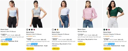 Image of Marie Claire Women's Tops at minimum 80% Discount