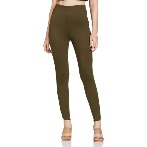 Image of Marks & Spencer Cotton Mix Plain Skinny Fit Treggings