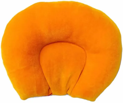 Image of MARQUEONN Mustard Seeds Solid Sleeping Pillow Pack of 1 (Yellow)