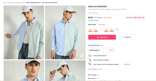 Image of MASCLN SASSAFRAS Men's Casual Shirt