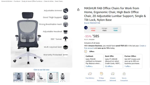 Image of MASHUR FAB Office Chairs