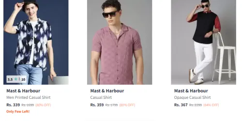 Image of mast harbour men shirt Minimum 80% Discount