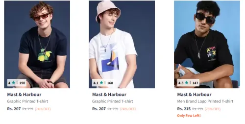 Image of mast harbour men t shirt Minimum 70% Discount