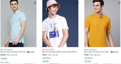 Image of mast harbour men t shirt Minimum 80% Discount