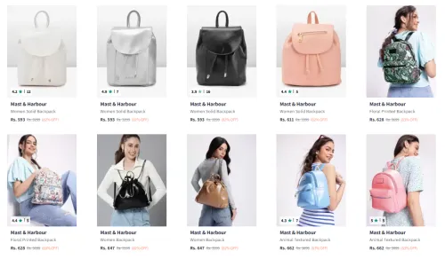 Image of Mast & Harbour Women's Backpack Minimum 80% Discount