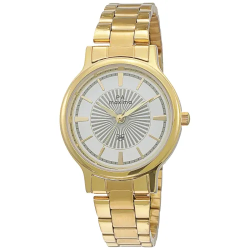 Image of Maxima Stainless Steel Analog White Dial Women Watch-48232Cmly, Multi-Color Band