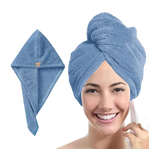 Image of MAXOSHINE Hair Towel Wrap for Women-Quick Drying Microfiber Towel