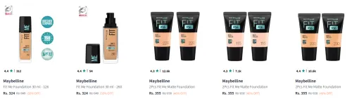 Image of Maybelliene Foundation starting @ ₹324
