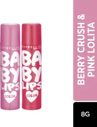 Maybelline Baby Lips Tinted Lip Balm (Pack of 2 - Pink Lolita & Berry Crush)