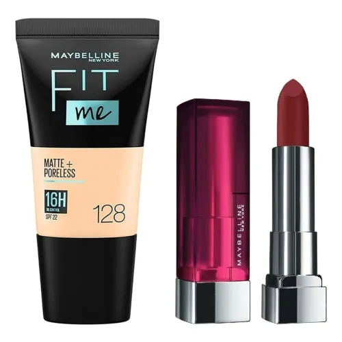 Image of Maybelline New York Makeup Combo: Lipstick & Foundation