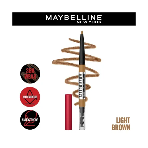 Image of Maybelline New York Tattoo Brow 36h Brow Pencil - Light Brown