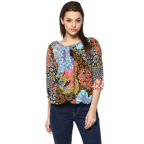 Image of Mayra Georgette Top 3/4 Sleeve