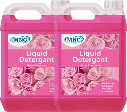 Image of M&C liquid detergent pink for all type of cloth, top and front load machine (10 L) Rose Liquid Detergent (2 x 5 L)