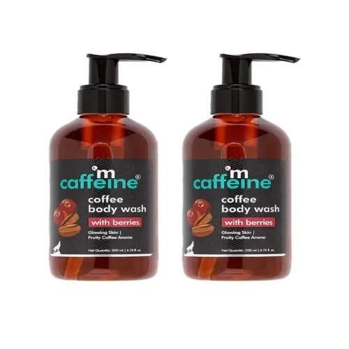 Image of MCaffeine Pack Of 2 Coffee Body Wash with Berries
