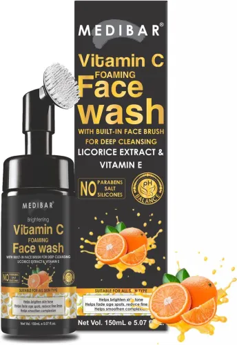 Image of medibar Brightening Vitamin C Foaming with Built-In Face Brush