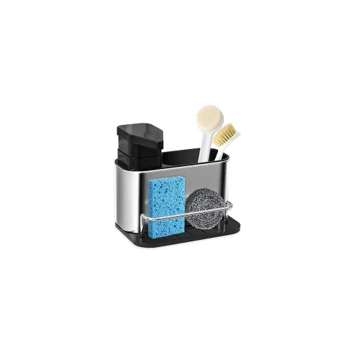 Image of MEEDROZ 3 in 1 Kitchen Sink Caddy With Soap Dispenser