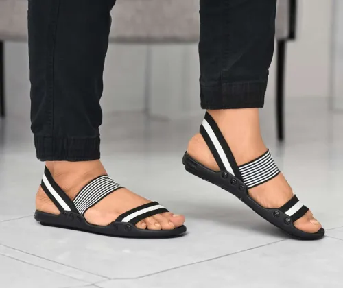 Image of Men Black Sandals.