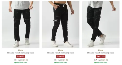 Image of Men Cargo Pants starting @ ₹234