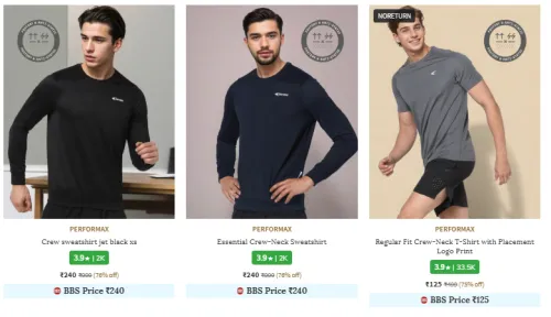 Image of Men Fashion T-shirt Minimum 70% Discount