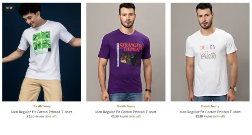 Image of Men Fashion T-shirt Starting @ ₹120