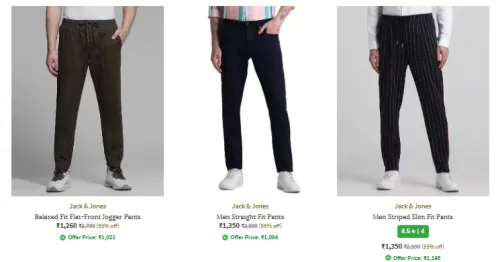 Image of Men Joggers & Trouser Minimum 50% Discount