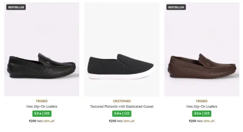 Image of Men Loafers Shoes Starting @ ₹200