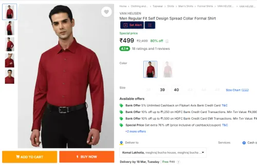 Image of VAN HEUSEN Men Regular Fit Self Design Shirt