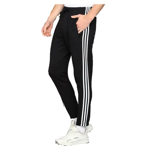 Image of Men’s Black Track Pants with Side Stripes – 100 cm