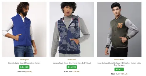 Image of Men's jackets starting @ ₹240