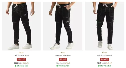 Image of Men's jeans starting @ ₹234