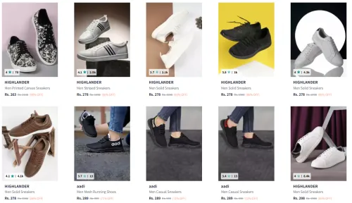 Image of Men's Sneakers starting @ ₹263