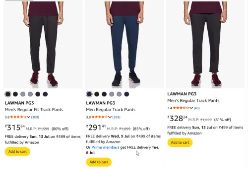 Image of Men Trackpants Starting @ ₹380