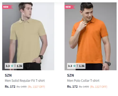 Image of Men Tshirt Starting @ ₹161