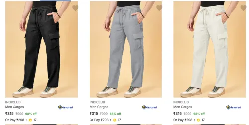 Image of Men's Premium Trousers & Cargos From ₹315