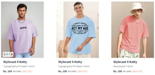 Image of Men's T-shirts @ Flat ₹199