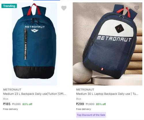 Image of Metronaut Backpacks Starting From ₹185