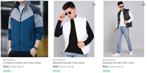 Image of Metronaut Brand Mens Jackets @ Up to 81% Discount