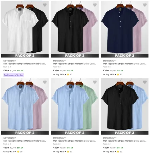 Image of Metronaut Casual Shirts @ Flat 81% Discount