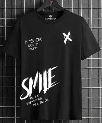 Image of METRONAUT Cotton Blend Black T-Shirt