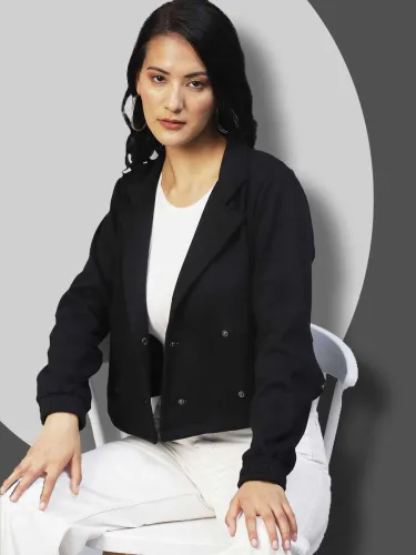 Image of METRONAUT Full Sleeve Solid Women Biker / Riding Jacket